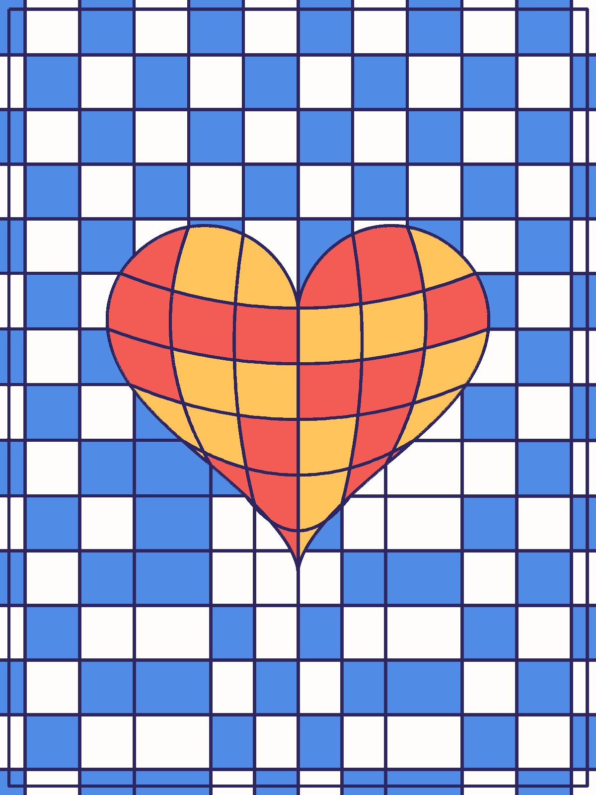Il cuore colorato: dentro i colori caldi, fuori i colori freddi