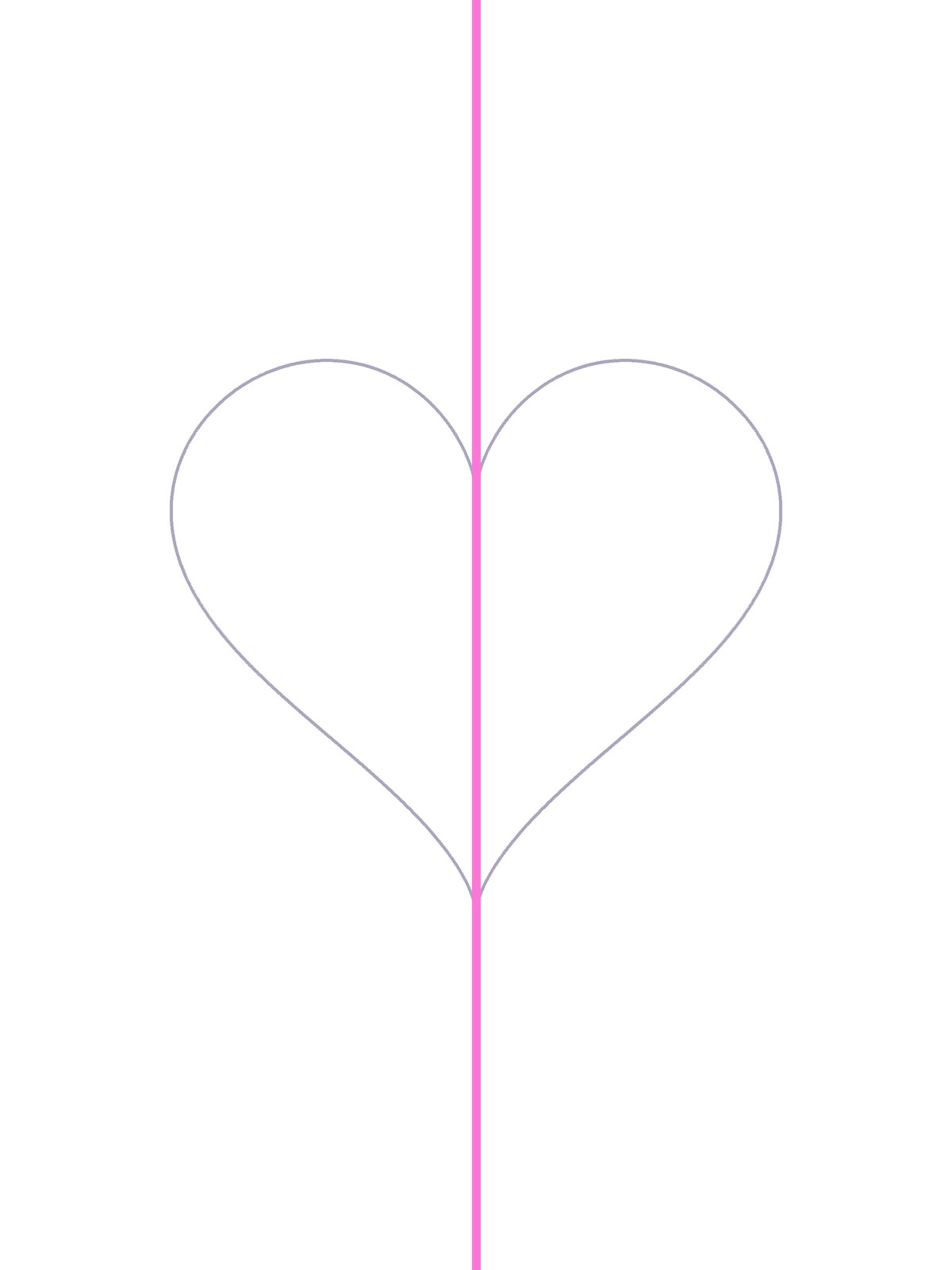 Passo 2 del disegno del cuore 3D