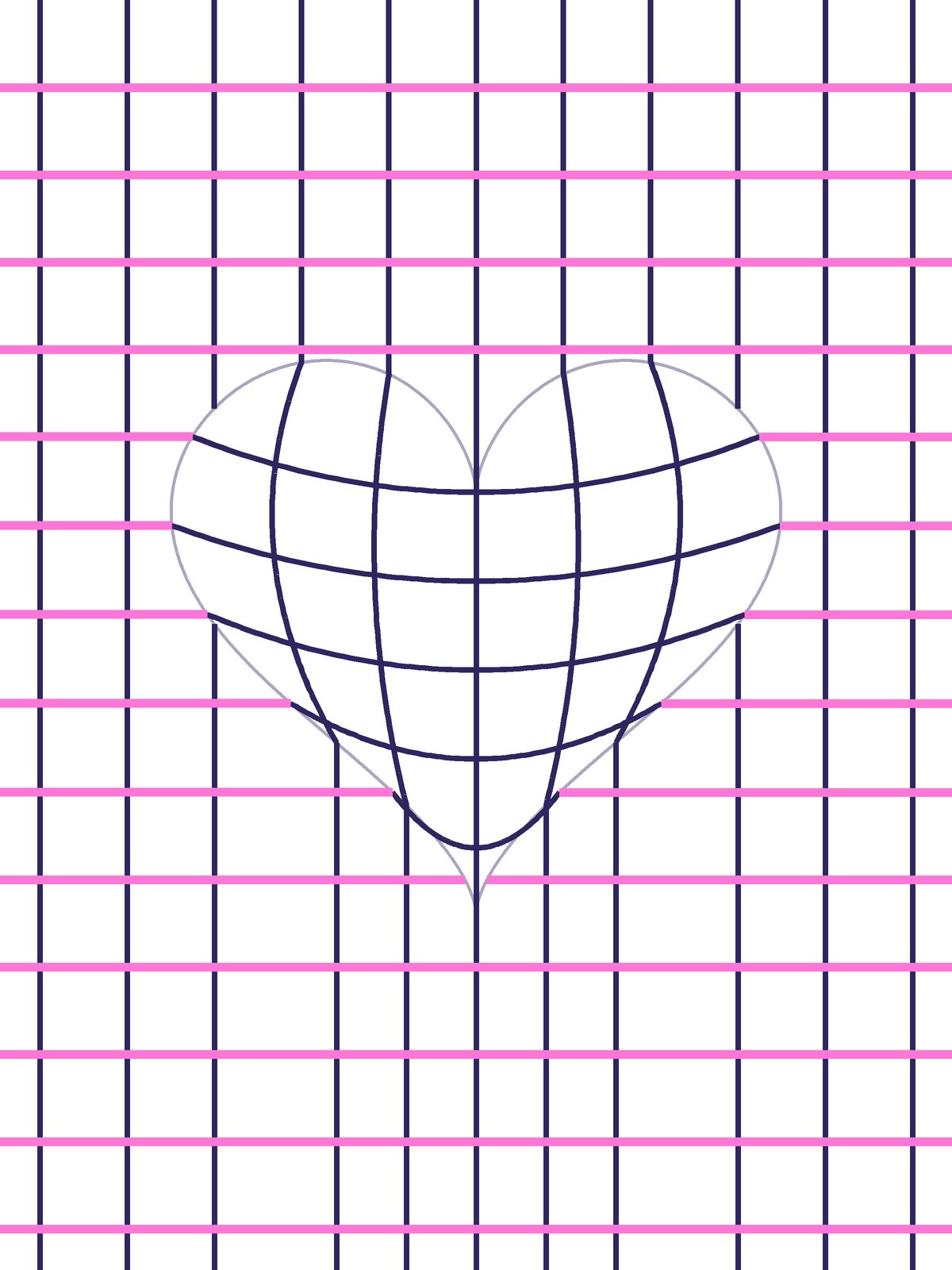 Passo 9 del disegno del cuore 3D